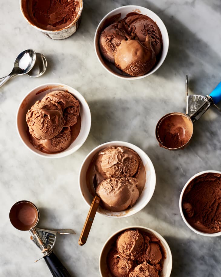 a chocolate ice cream tasting party