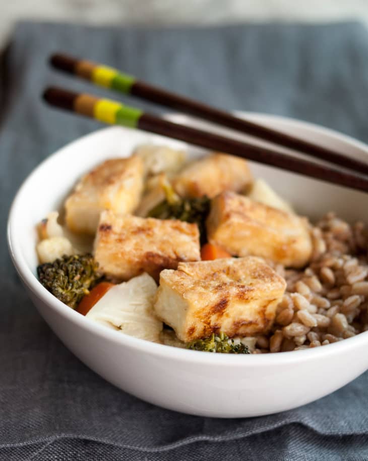 Easy Pan-Fried Tofu with Chili Miso Sauce - The Foodie Takes Flight