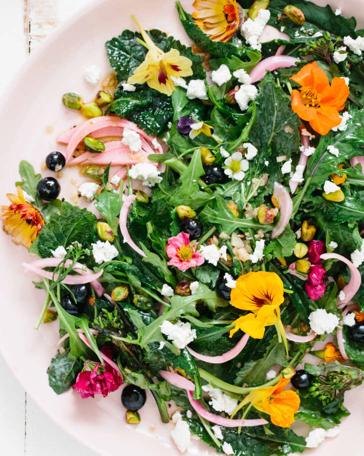 Spring Salad with Pickled Shallot & Avocado