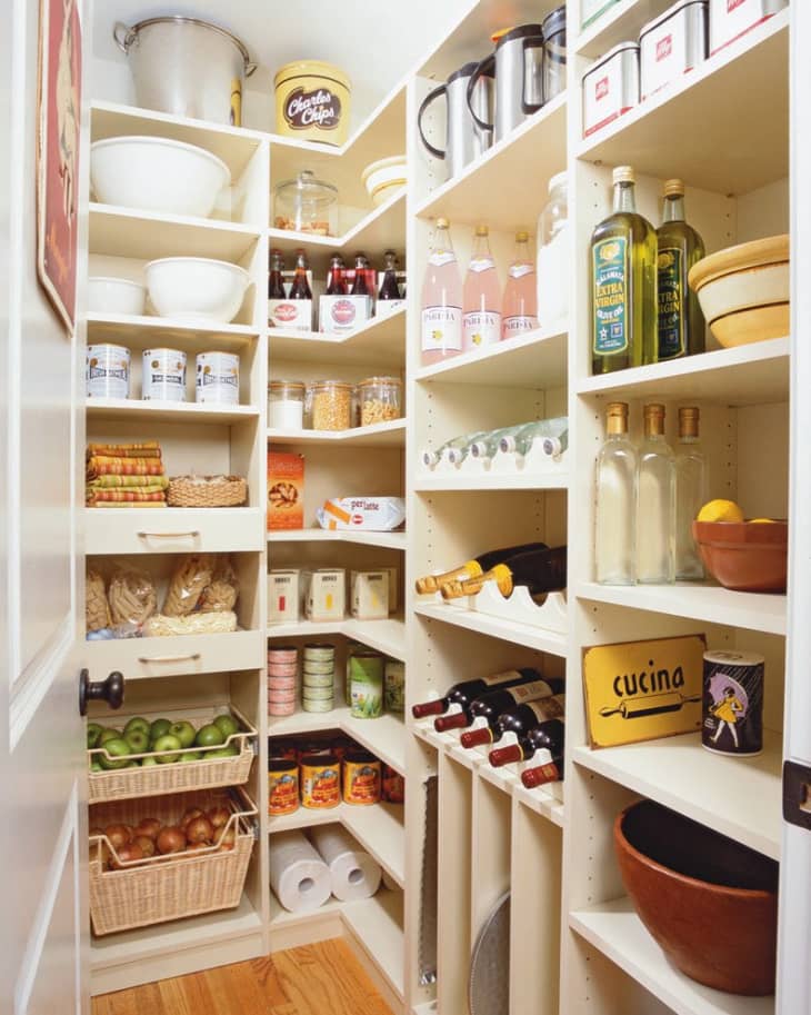 Organizing Open Shelves  Open kitchen shelves, Pantry shelving