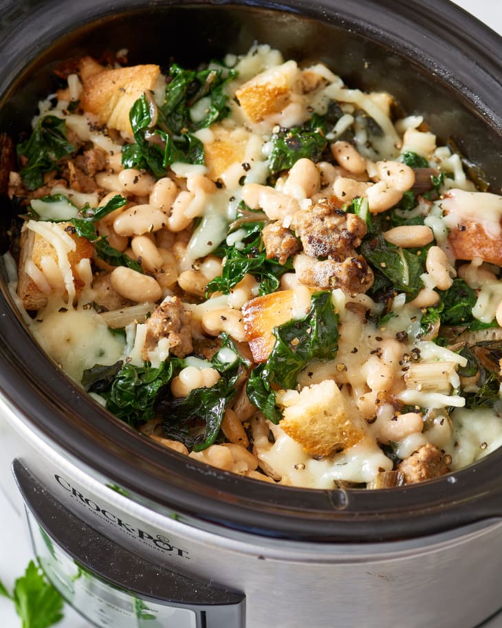 Recipe: Cheesy Panade with Swiss Chard, Beans & Sausage