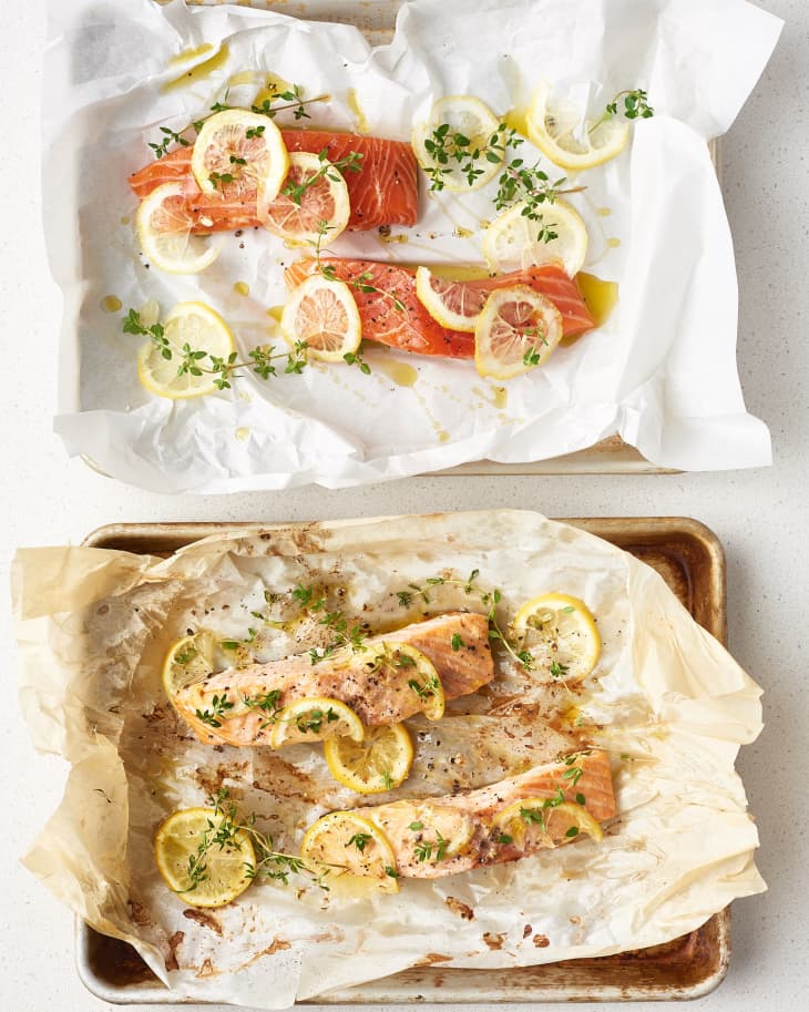 Salmon en Papillote with Roasted Potatoes – A Couple Cooks