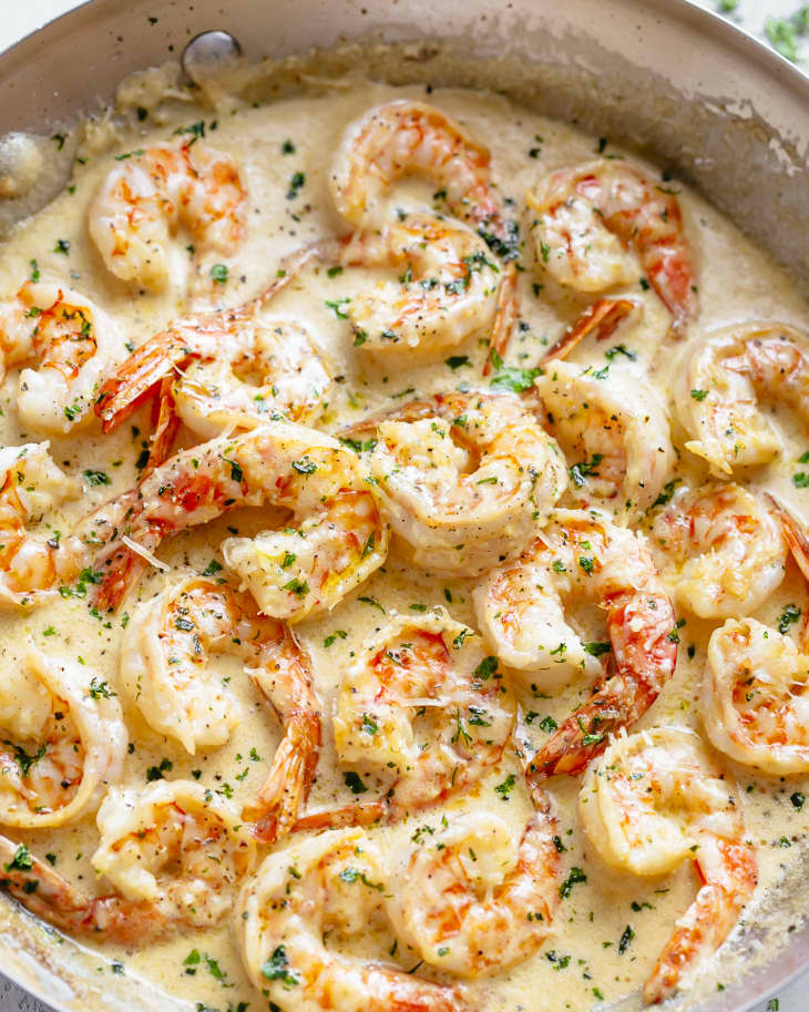 Creamy Garlic Shrimp Pasta - Mel's Kitchen Cafe