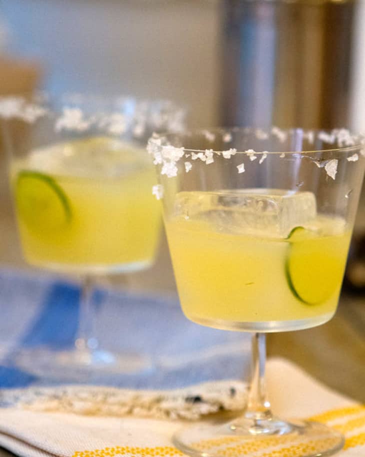 Mexican margaritas are made with three ingredients: 100% agave tequila, fresh lime juice, and agave nectar