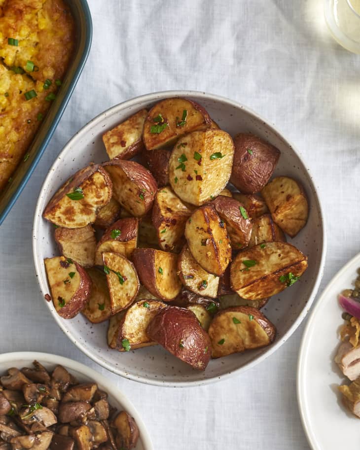 Garlicky Herb Red Potato Salad - Cafe Delites