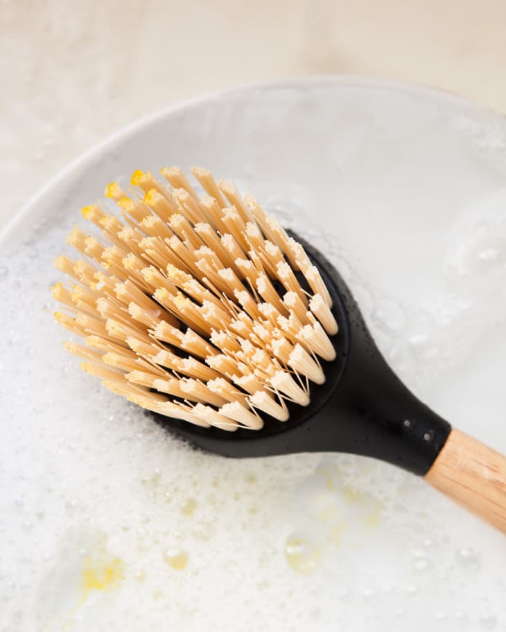 Wooden Dish Brush, soft/dark bristle