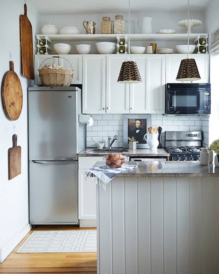 Another Way to Use That Above-Cabinet Space? Hang a Shelf There!