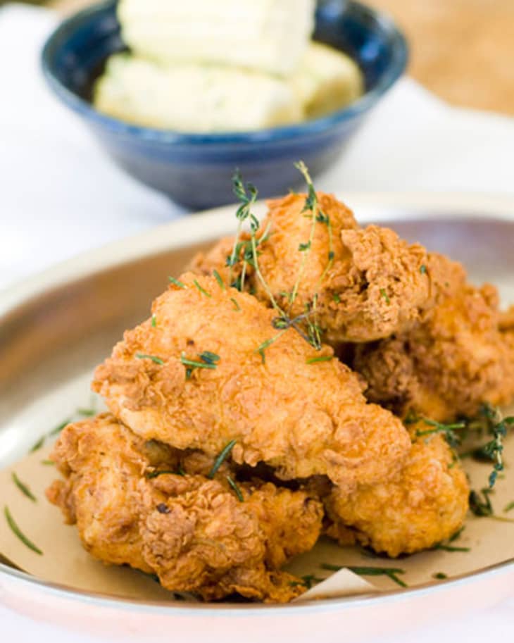 Rosemary-Brined, Buttermilk Fried Chicken Recipe