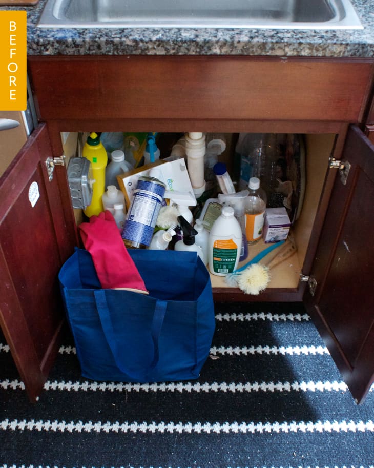 How I Organized the Area Under My Kitchen Sink