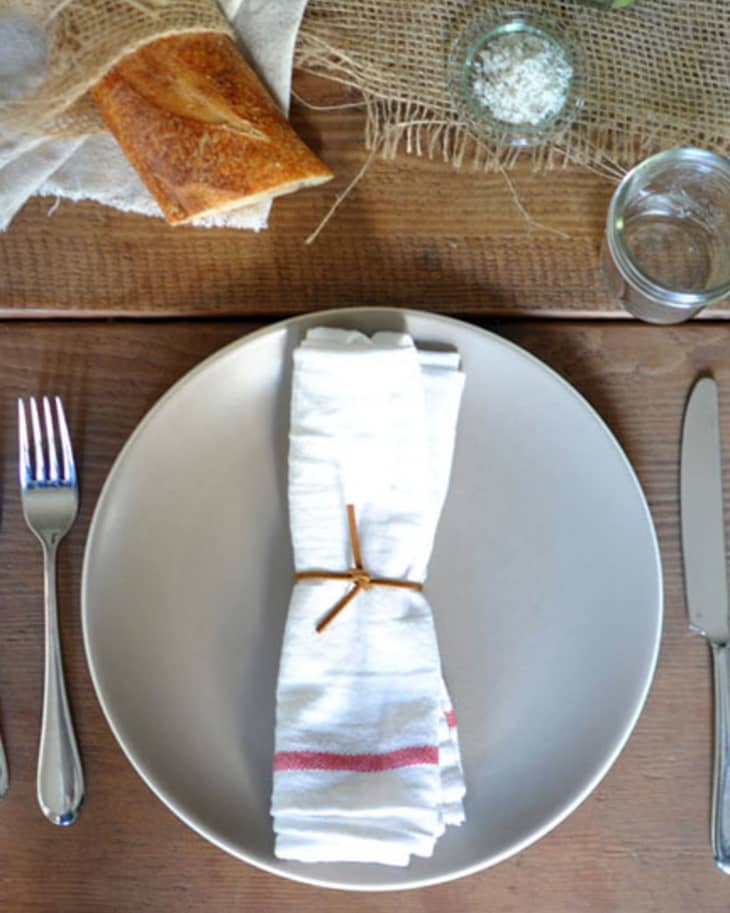 Cheap But Pretty Idea: Use IKEA Dish Towels As Napkins!