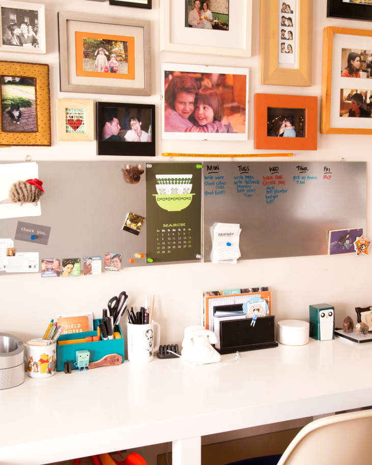 Giant magnetic wall made from sheet metal! Coat with dry erase