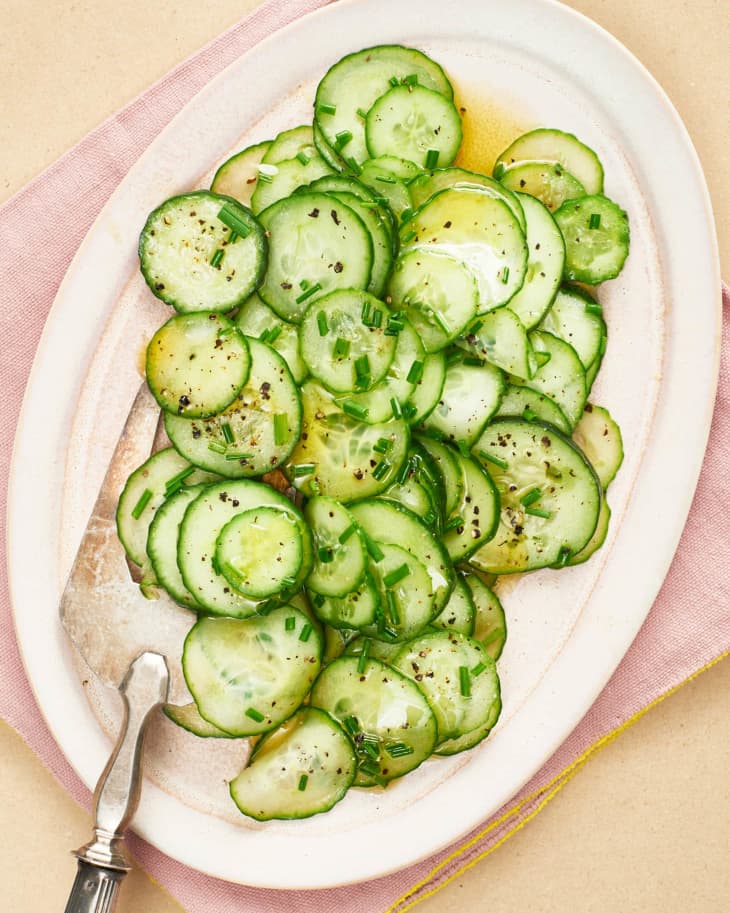 Sweet Cucumber Salad - Eat Yourself Skinny