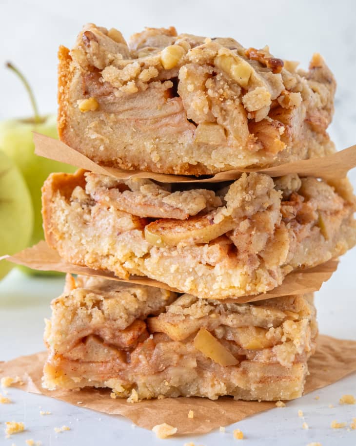 Apple Pie Bars in a stack