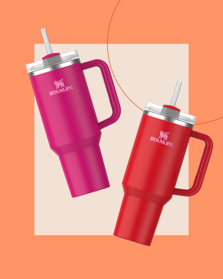 Stanley red and pink Galentine's Day collection tumblers