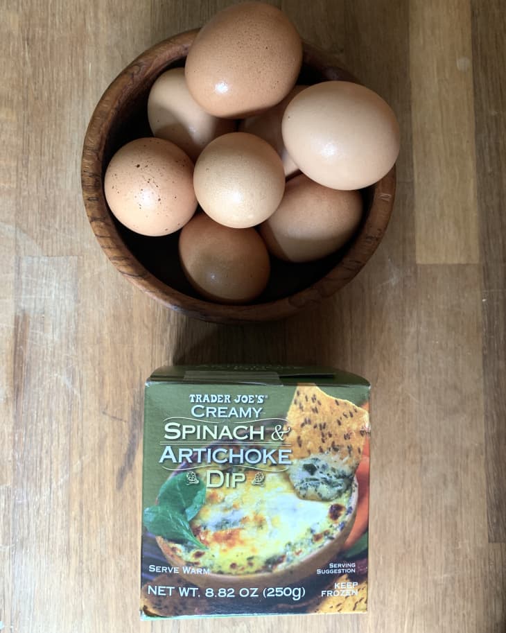 I Tried Trader Joe's TwoIngredient Spinach Artichoke Egg Bake The Kitchn