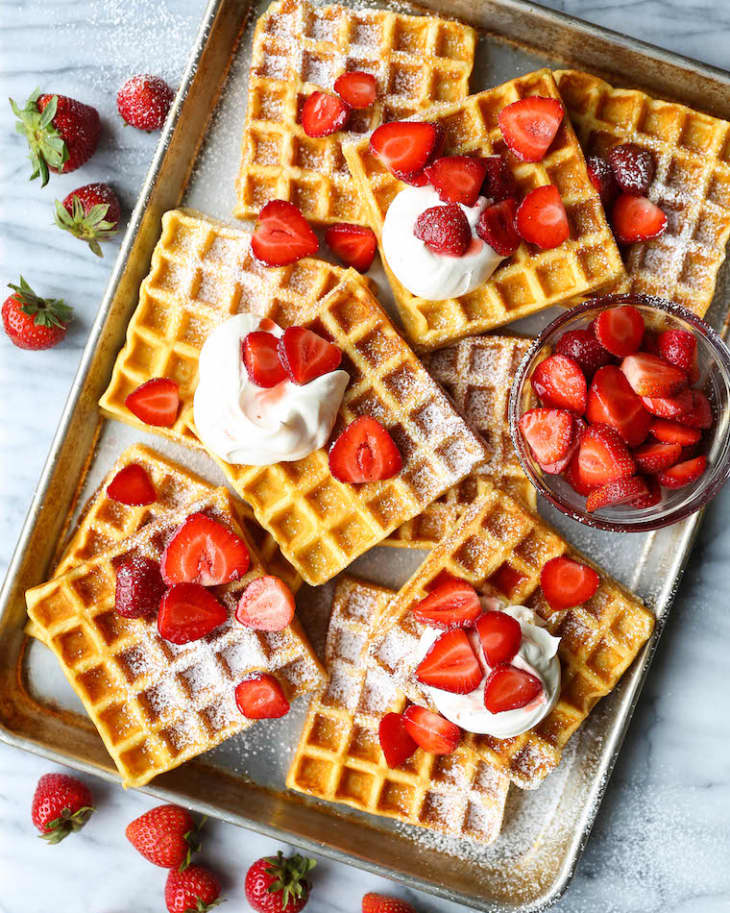 Strawberry Waffles • Pancake Recipes