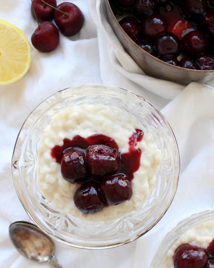 Coconut Milk Rice Pudding with Tart Cherry Sauce The Kitchn