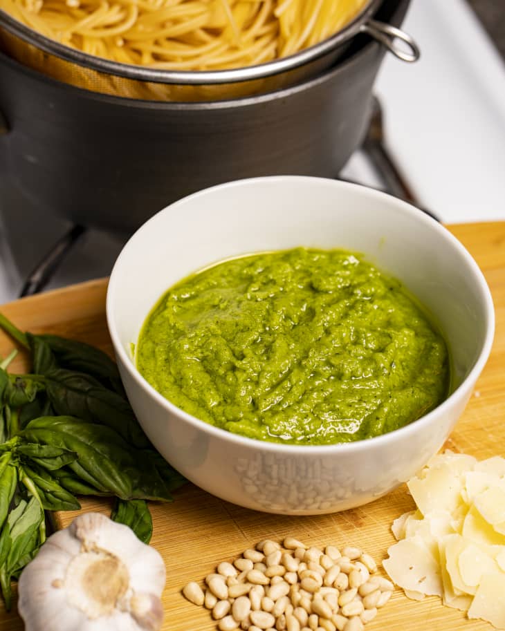 15Minute Broccoli Pesto Pasta Has a NoCook Sauce That Even Toddlers