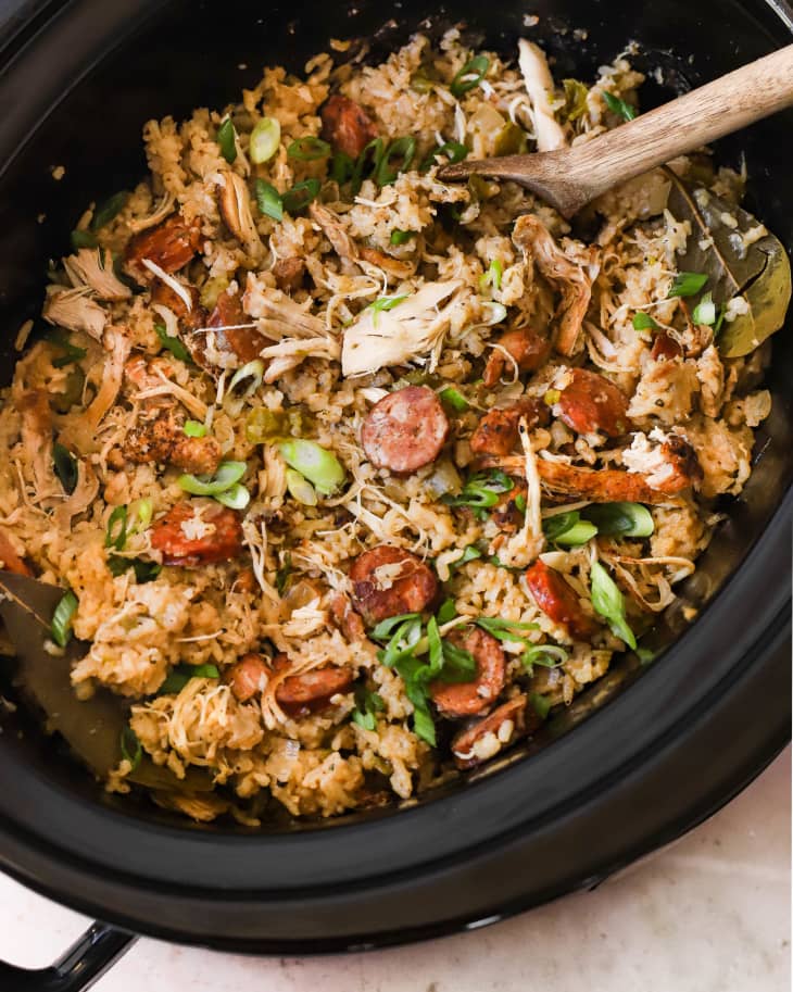 Slow Cooker Jambalaya Recipe Easy Big Batch The Kitchn