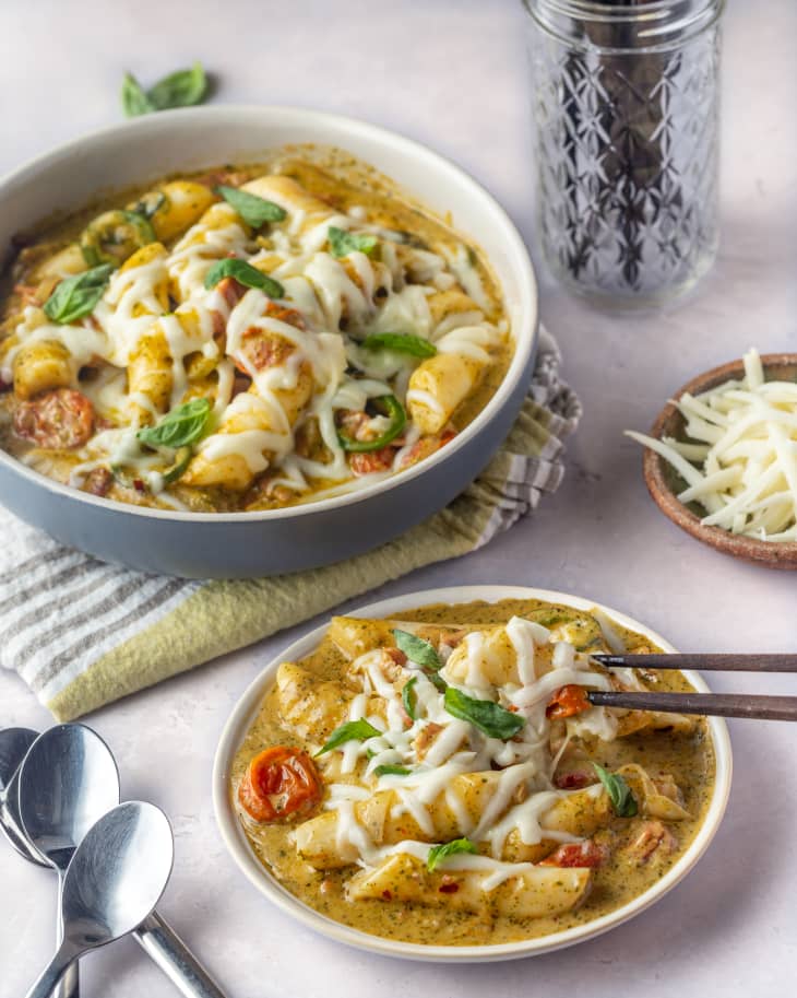 Pesto Cream Tteokbokki Recipe The Kitchn