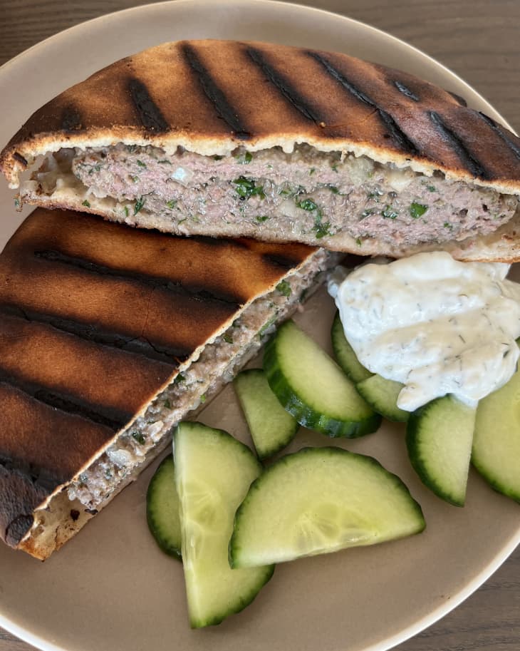 Pita Lamb Burgers Recipe (Grilled) The Kitchn