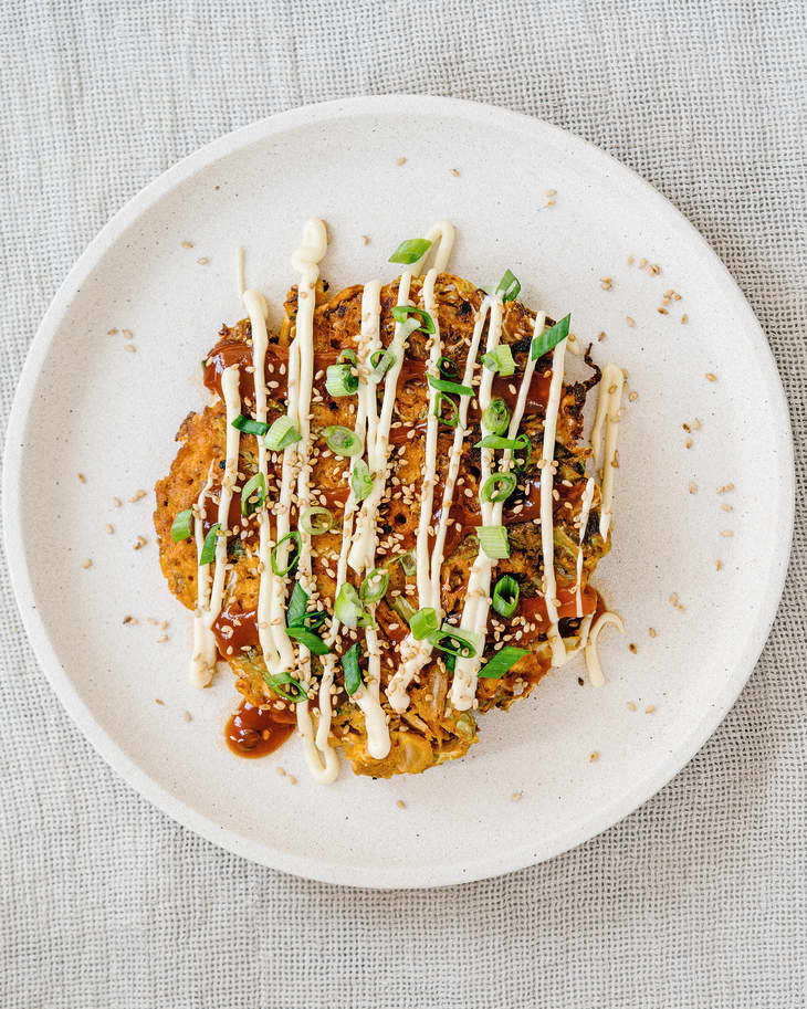 Cabbage and Kimchi Okonomiyaki Recipe The Kitchn