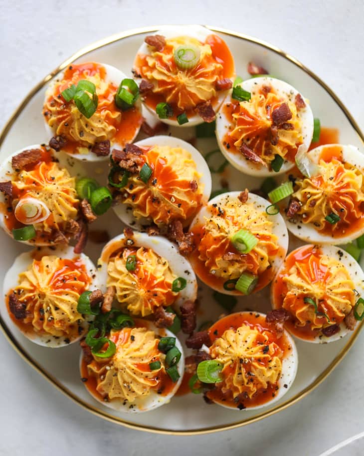 Buffalo Deviled Eggs Recipe How Sweet Eats The Kitchn