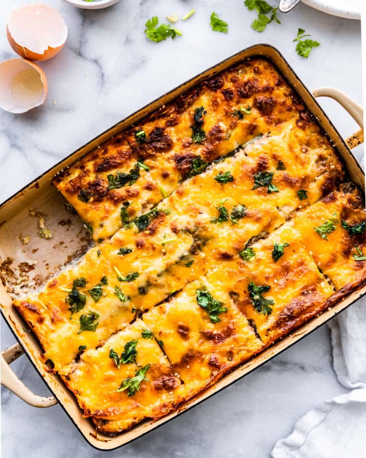TexMex Egg and Cheese Cauliflower Casserole Cotter Crunch The Kitchn