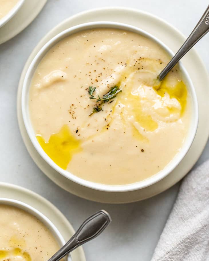 SlowCooker Cheddar Cauliflower Soup The Toasted Pine Nut The Kitchn