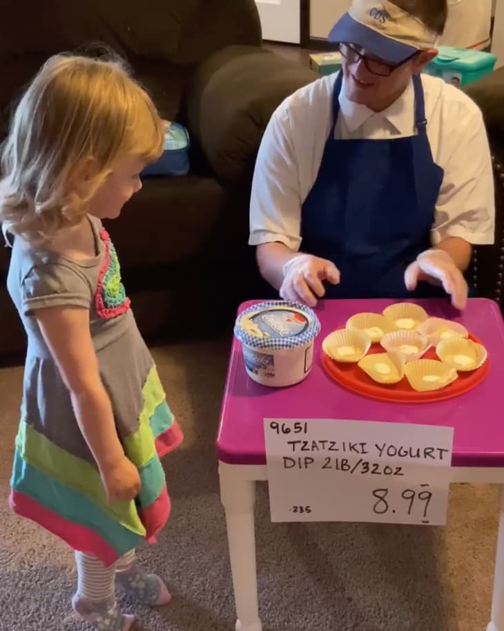 These Parents Made a Make Believe Costco Sample Station for Their