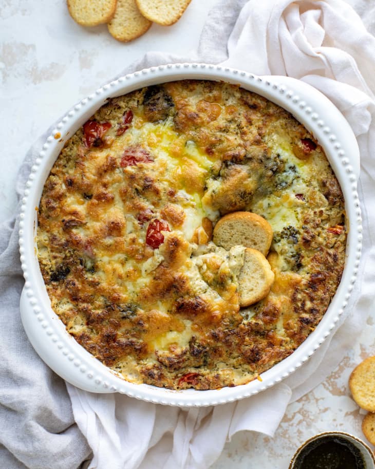 Pesto Chicken Dip Recipe - How Sweet Eats | The Kitchn