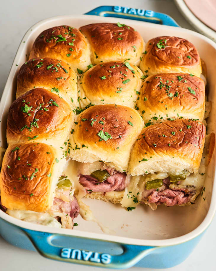 Philly Cheesesteak Sliders Recipe (PullApart Sandwiches) The Kitchn