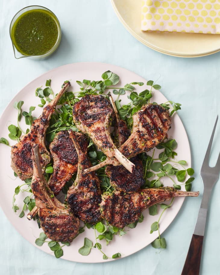 Seasoning for grilled lamb chops top