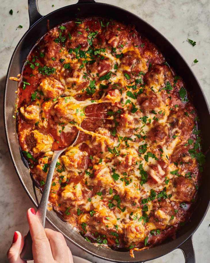 Cheesy Meatball Casserole Recipe (Without Pasta) The Kitchn