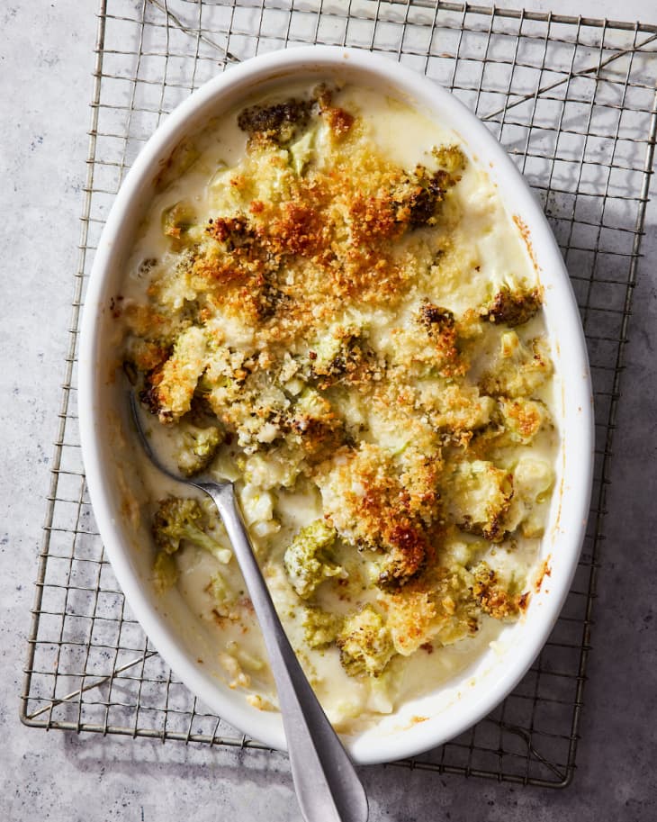 Broccoli au Gratin Recipe (with Cheddar and Parmesan) | The Kitchn