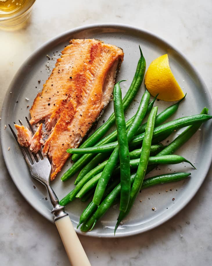 CrispySkinned Seared Trout Fillets with Lemon Recipe The Kitchn