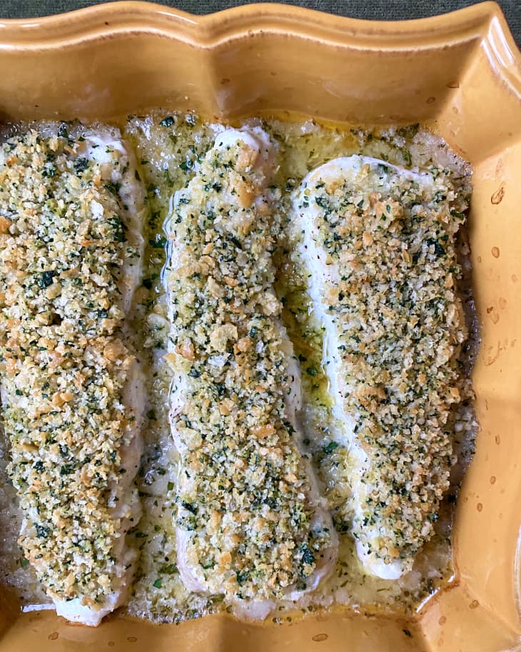 I Tried Ina Garten's Baked Cod with Garlic & Herb Ritz Crumbs The Kitchn
