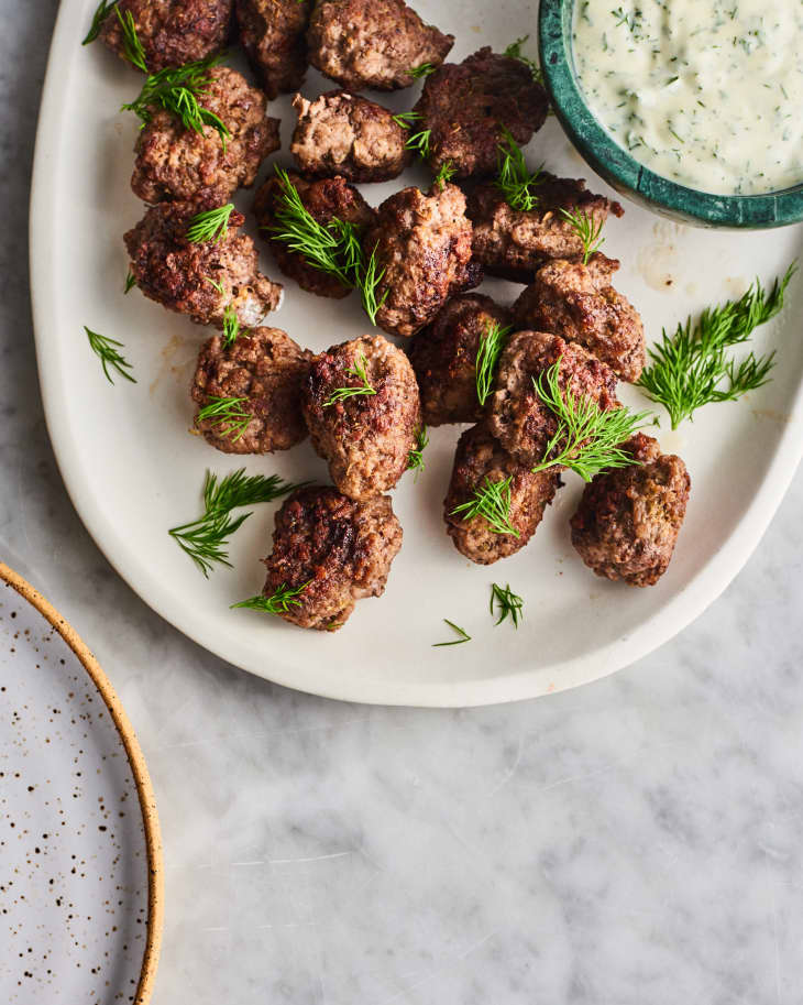 Easy Greek Lamb Meatballs Recipe with Dill Dipping Sauce The Kitchn