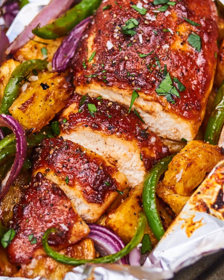 Pineapple BBQ Chicken Foil Packets The Kitchn