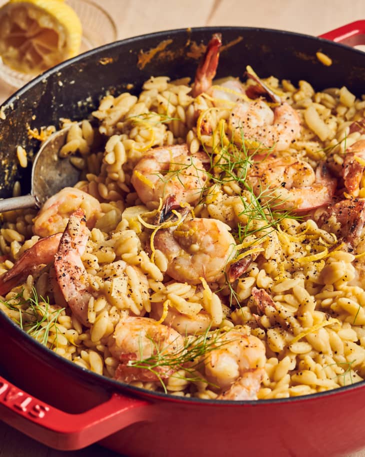 One-Pot Lemon Orzo with Shrimp and Fennel | The Kitchn