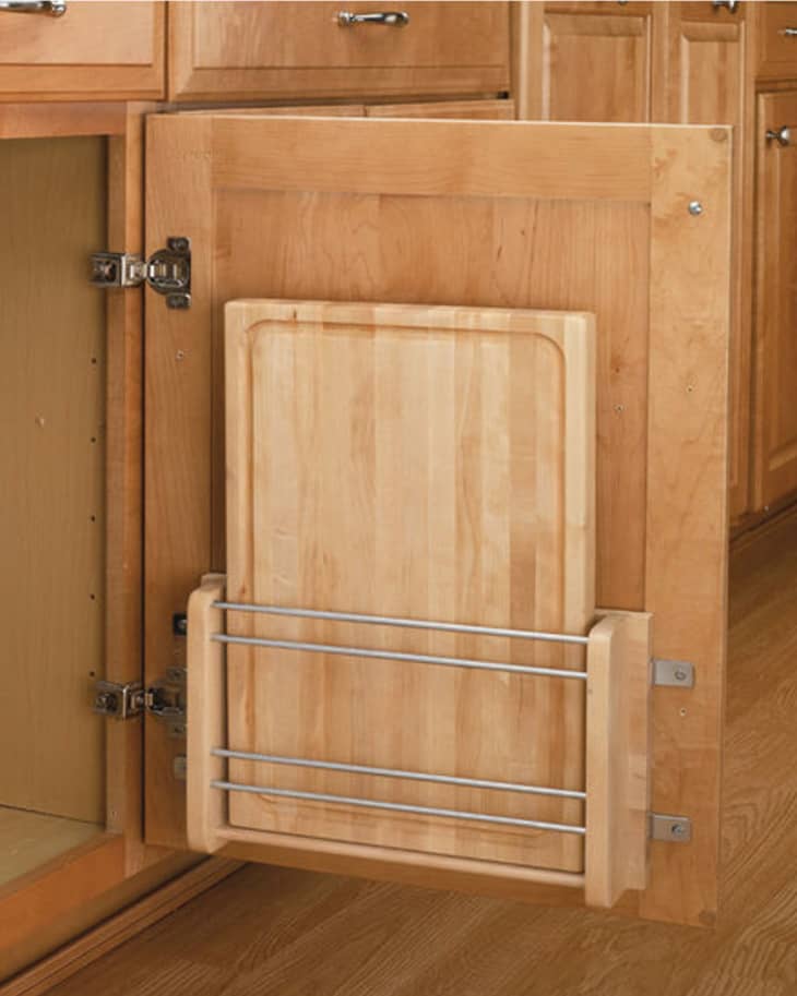 A Kitchen Space Saver The DoorMount Cutting Board from RevAShelf
