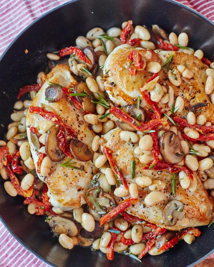 Recipe: Tuscan Chicken and Mushroom Skillet | The Kitchn