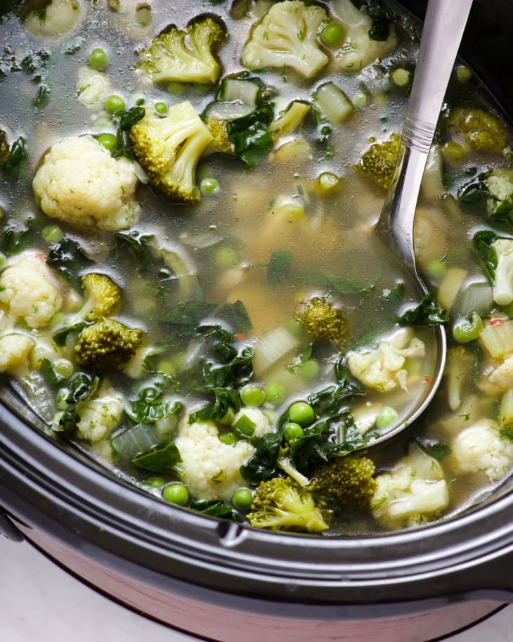 Green Vegetable Slow Cooker Soup The Kitchn