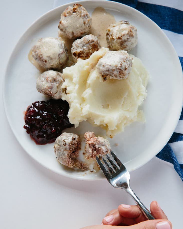 How To Make Classic Swedish Meatballs with Sour Cream Gravy The Kitchn