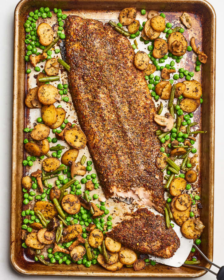 Trader Joe's Sheet Pan Salmon Recipe Idea | The Kitchn