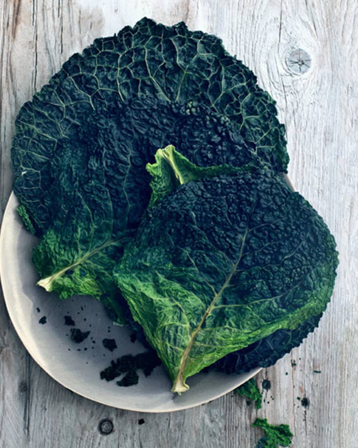 Look! OvenBaked Savoy Cabbage Chips The Kitchn