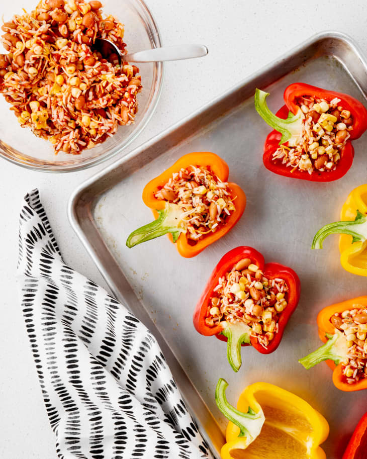 Recipe MexicanStyle Meatless Stuffed Peppers The Kitchn