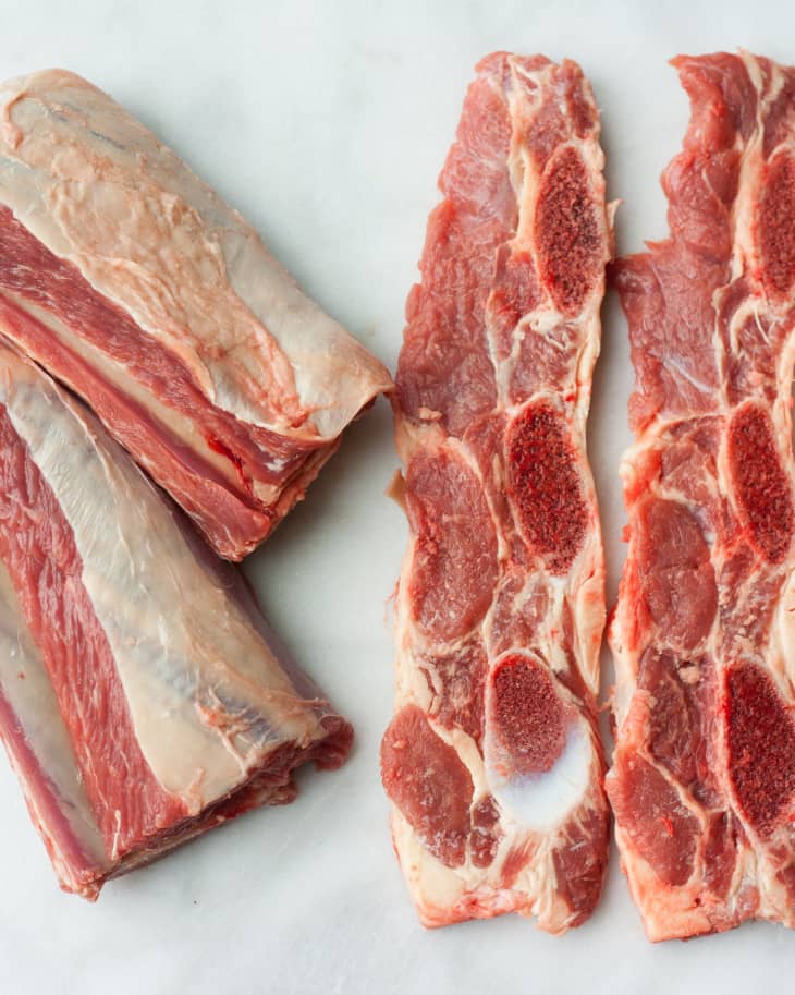 Beef cross top cut ribs