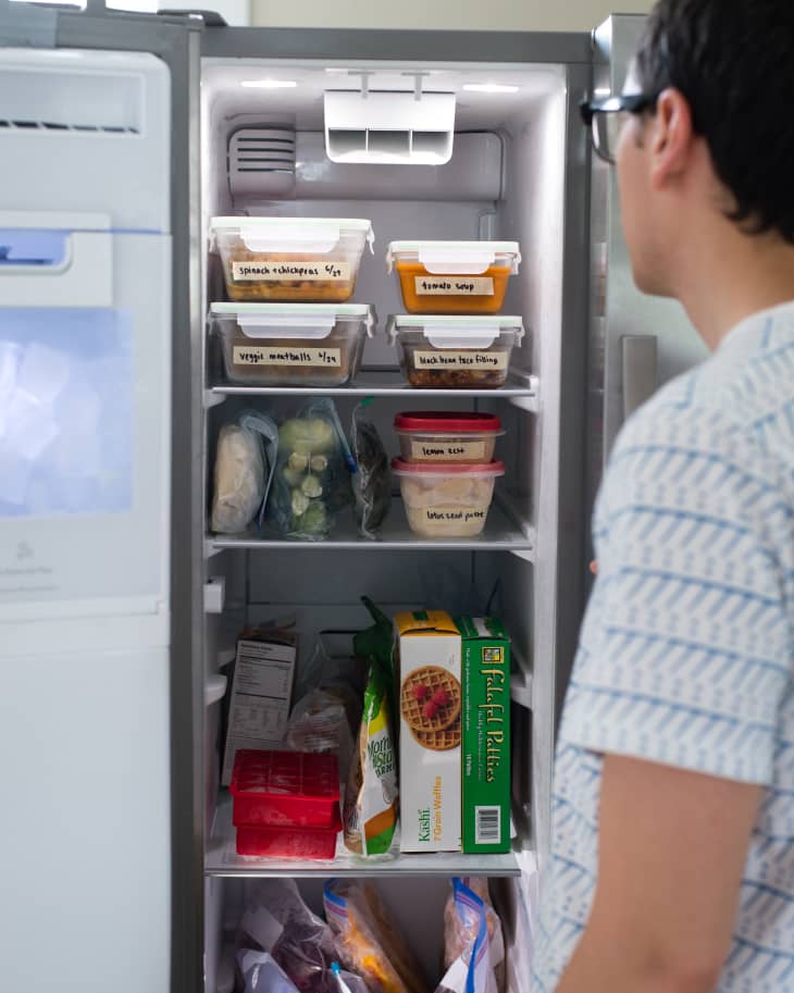 In a sales freezer