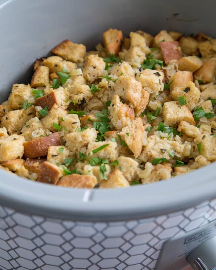 Easy Crockpot Stuffing Recipe for Thanksgiving The Kitchn
